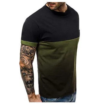 2019 nauja, vyriški T-shirt apvalus apykaklės kratinys fitneso sporto lieknėjimo asmenybės t-shirt