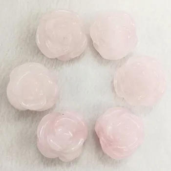 Didmeninė mados 6pcs/daug gamtos Milteliai akmens raižyti crystal rose pink gėlių žavesio rožinės spalvos karolius, papuošalai priėmimo