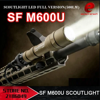 Elementas Airsoft M600U LED Žibintuvėlis CREE LED XP-G R5 Picatinny Pistoletas Šviesos Pilna Versija Medžioklės Vandeniui M600 Šviesos EX356