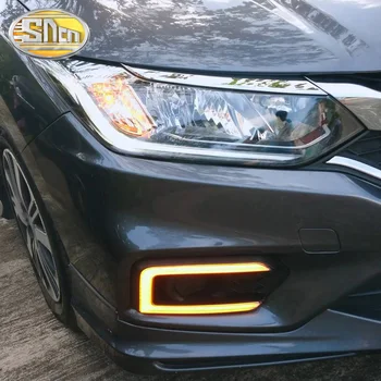 Honda City Malonės 2017 2018 2019 pagelsti Signalo Relės Vandeniui ABS 12V Automobilio Lempos DRL LED Dienos Veikia Šviesos Rūko Žibintas