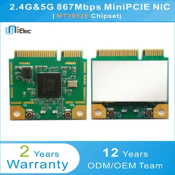 MTK MT7612 2x2 2.4 G&5G 802.11 ac/b/g/n 867Mbps Pusė MT7612E MiniPCIE NIC Paramos omnipeek PCBA OEM, ODM WiFi Užsakymą Valdyba